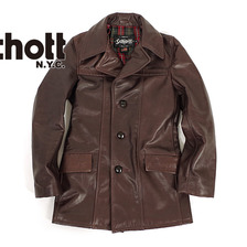 Schott 645 Lightweight Cowhide Fitted Retro Carcoat画像