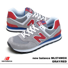 new balance ML574 MOX GRAY/RED画像