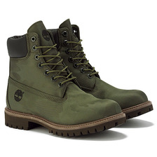 Timberland ICON 6" FABRIC BOOT GREEN CAMO JACQUARD A136J画像