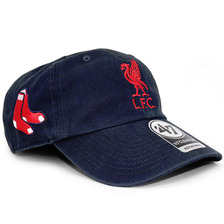 '47 Brand LIVERPOOL FC x BOSTON RED SOX CLEAN UP STRAPBACK NAVY LVFTSLFC002画像