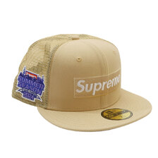 Supreme 24SS Box Logo Mesh Back New Era LIGHT GOLD画像