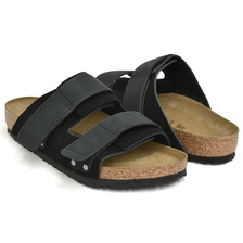 BIRKENSTOCK UJI BLACK / NUBUCK / SUEDE LEATHER NARROW 1024832画像