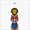 A BATHING APE NFS限定 MARIO to MILO / お座り Tシャツ WHITE画像