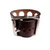 JUTTA NEUMANN #1 wristband holes bracelet/ dark brown画像