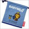 A BATHING APE BABY MILO by SANRIO 巾着 S BLUE画像