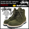STUSSY × BePositive Mountain Boot Olive Suede DELUXE 4038025画像