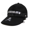 A BATHING APE x mastermind JAPAN BASEBALL CAP #2 BLACK画像