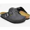 BIRKENSTOCK Boston BLACK / NATURAL LEATHER 05946画像