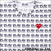 PLAY COMME des GARCONS PLAYロゴ 総柄 Tシャツ WHITE画像