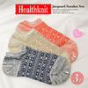 Healthknit カラーJQDスニーカー 3Pソックス 192-4003画像