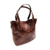 CORONADO LEATHER AMERICAN CARRY TOTE BAG w/STRAP BROWN画像