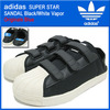 adidas SUPER STAR SANDAL Black/White Vapor Originals Blue Q34140画像