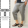 RICEND 綿麻 クロップド サルエル パンツ 632-3184画像