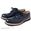 LABORER SHOES POSTMAN OXFORD NAVY GLASS LEATHER 13FA-001画像