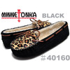 MINNETONKA Leopard Cally Slipper black 40160画像