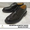 Tricker's Brogue Shoes "Bourton" Leather Sole Black Patent L5679画像