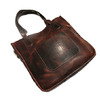 CORONADO LEATHER AMERICANA CARRY TOTE BAG w/CONCEALED ZIP brown画像