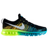 NIKE FLYKNIT MAX BLACK/WHITE-TURBO GREEN/VOLT 620469-001画像