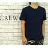 J.CREW ヘンリーネック インディゴ スラブ地 Tシャツ画像