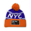 Mitchell & Ness SUBWAY MAP HIGH 5 CIRCLE BEANIE ROYALxORANGE LVMNNBA010画像