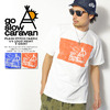 go slow caravan PLAIN STITCH FABRIC S/S LOGO PRINT T-SHIRT 310830画像