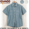 CAMCO S/S STRIPE CHAMBRAY SHIRTS画像