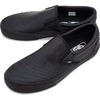 VANS CLASSICS CLASSIC SLIP-ON (PERF LEATHER) BLACK/BLACK VN-018DGKA画像