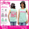 STUSSY WOMEN Brush Stroke Muscle Scoop Tank Top 2941203画像