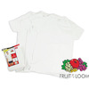 FRUIT OF THE LOOM 3PACK CREW WHITE画像