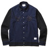 M.S.M.L. STADIUM SHIRTS (BLACK×NAVY) C1E3-SH06画像