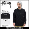 STUSSY Stripe Collar L/S Crew 114855画像