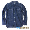 FIVE BROTHER DENIM WORK SHIRT V.BLUE 1516034画像