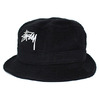 STUSSY STOCK TERRY BUCKET HAT BLACK画像