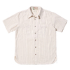 SUGAR CANE FICTION ROMANCE 8.5oz. WHITE WABASH STRIPE S/S WORK SHIRTS SC37275画像