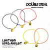 DOUBLE STEAL LEATHER CORD ANKLET 454-90015画像