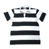 BARBARIAN S/S RUGBY JERSEY/black x white画像