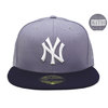 NEW ERA × KITH NEW YORK YANKEES NY LOGO FITTED GREYxNAVY KTNENYY1422画像