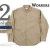 Workers Wide Spread Shirt, Brushed Twill,画像