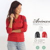 AVIREX WOMENS L/S WAFFLE V-NECK A.F.S.C.TEE 6263216画像