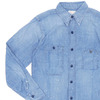 Ron Herman × BIG YANK 1942 CHAMBRAY SHIRT INDIGOxWHITE画像