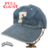 FULLCOUNT 6 Panel Denim Baseball Cap "F" FADE GREEN 6827画像