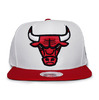 Mitchell & Ness CHICAGO BULLS 2T XL LOGO SNAPBACK WHITExRED LVMNCHB312画像