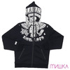 MISHKA DEATH VULTUR ZIP HOODIE BLACK MFA150523M画像