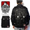 BEN DAVIS METAL BUCKLE CAMOUFLAGE BACKPACK -BLACK- BDW-9153画像