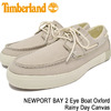 Timberland NEWPORT BAY 2 Eye Boat Oxford Rainy Day Canvas A1GTQ画像