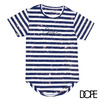 DOPE Striped Scoop Tee NAVYxWHITE画像