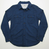 UES Indigo Chambray Triple stitched Work Shirts with Chin Strap and Ventilation Hole 501304画像