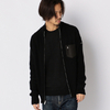 Schott LEATHER POCKET COMMAND ZIP SWEATER 3174008画像