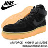 NIKE AIR FORCE 1 HIGH 07 LV8 SUEDE Black/Gum Medium Brown AA1118-001画像