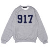 Nine One Seven Varsity Applique Crew Neck Sweatshirt GRAY画像